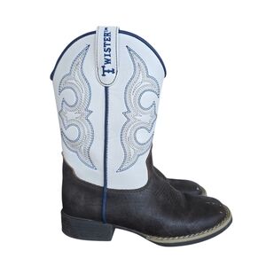 Twisted X Kids White and Brown Cowboy Boots